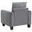 Davis Upholstered Rolled Arm Accent Chair Grey