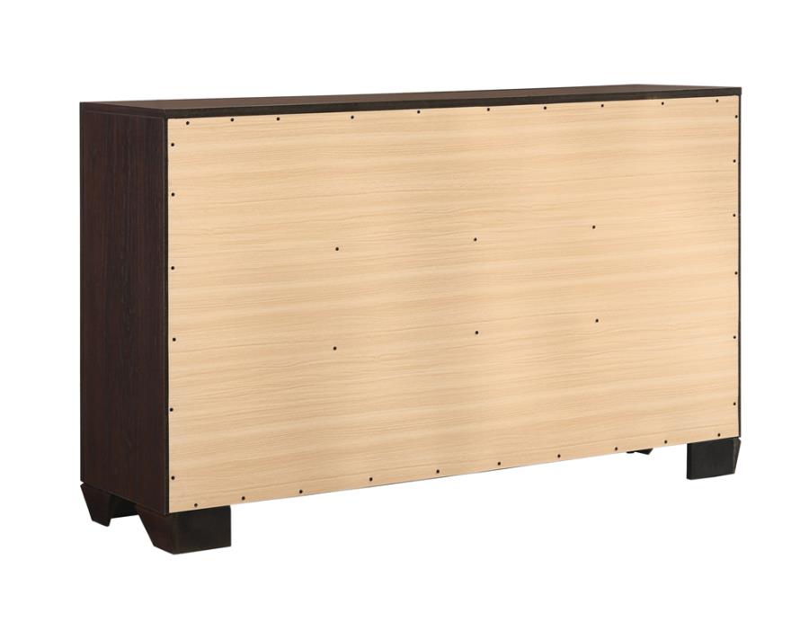 Kauffman 6-drawer Dresser Dark Cocoa