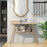 Console Table with Open Shelf Gold Metal Frame Living Room Hallway