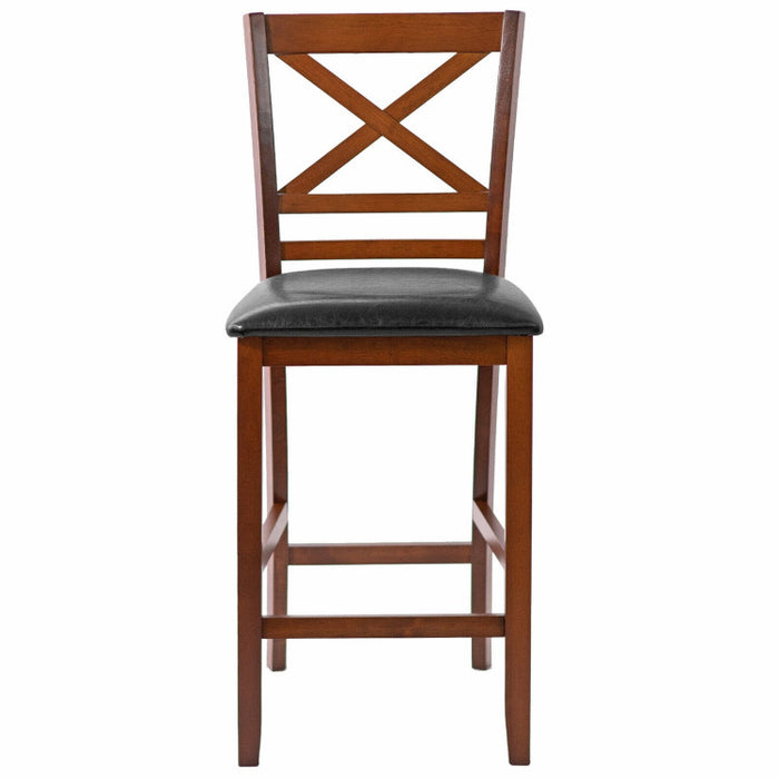 Set of 2 Bar Stools 25 Inch Counter Height Chairs