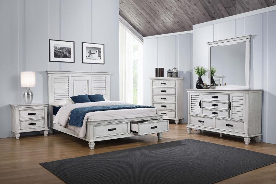 Franco Storage Bed Antique White