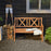 2-Person Wood Outdoor Bench with Cozy Armrest and Backrest