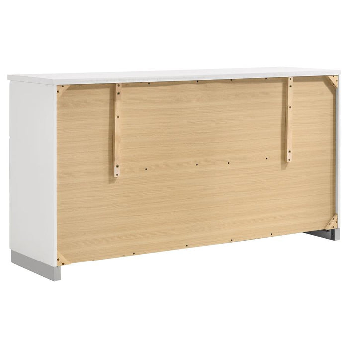 Felicity 6-drawer Dresser Glossy White