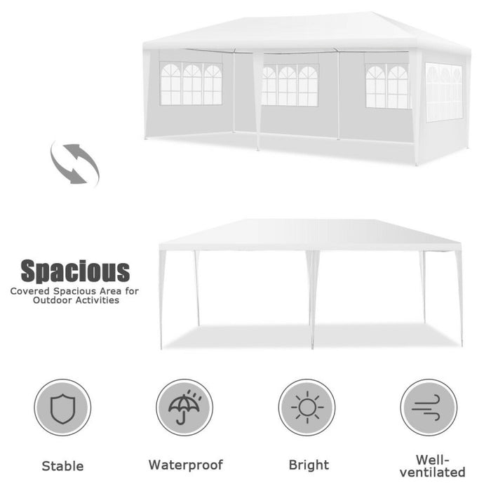 10 x 20 Feet Outdoor Party Wedding Canopy Tent with Removable Walls and Carry Bag