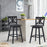 Set of 2 29 Inch 360-Degree Swivel Bar Stools for Home Restaurant