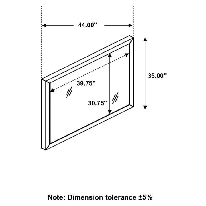 Taylor Rectangular Dresser Mirror Light Honey Brown