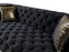 Neva Black Velvet Double Chaise Sectional