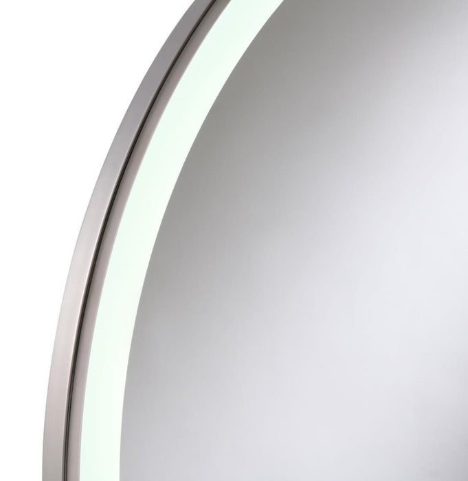 Jocelyn Round Table Top LED Vanity Mirror White Marble