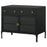 Sadler 2-Drawer Accent Cabinet With Glass Doors Black