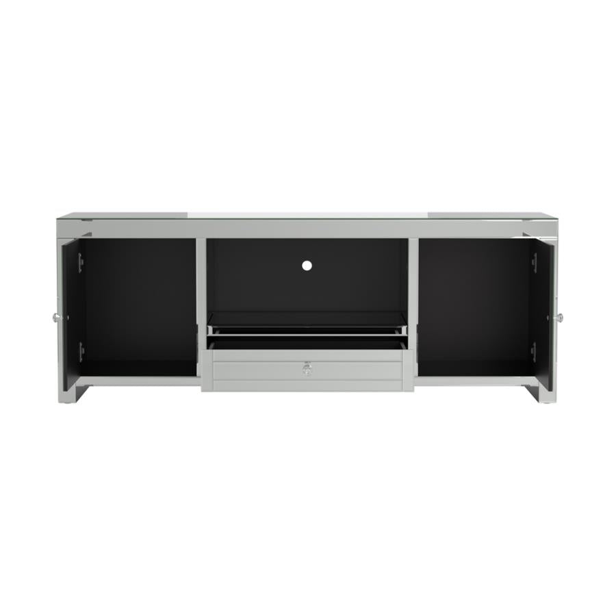 2-Door TV Console Silver