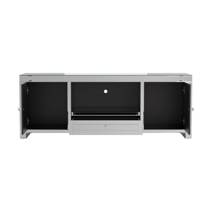 2-Door TV Console Silver