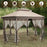 10’x 12’ Octagonal Patio Gazebo with Mosquito Net