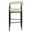 Tina Metal Pub Height Bar Stool with Upholstered Back and Seat set of 2