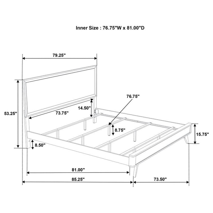 Janelle Panel Bed White