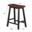 24 Inch Set of 2 Wood Counter Height Seat Stools for Kitchen Dining and Pub