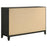 Valencia 6-drawer Dresser Light Brown and Black