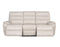 Duval Leather Dual-Power Reclining Sofa, Ivory