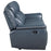 Sloane Upholstered Motion Reclining Sofa with Drop Down Table Blue