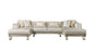 Santana Ivory Velvet Double Chaise Sectional