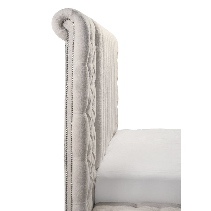 Danbury White Upholstered Storage Bed