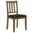 Parkwood 5-piece Dining Set with Square Table and Slat Back Side Chairs Honey Brown and Black