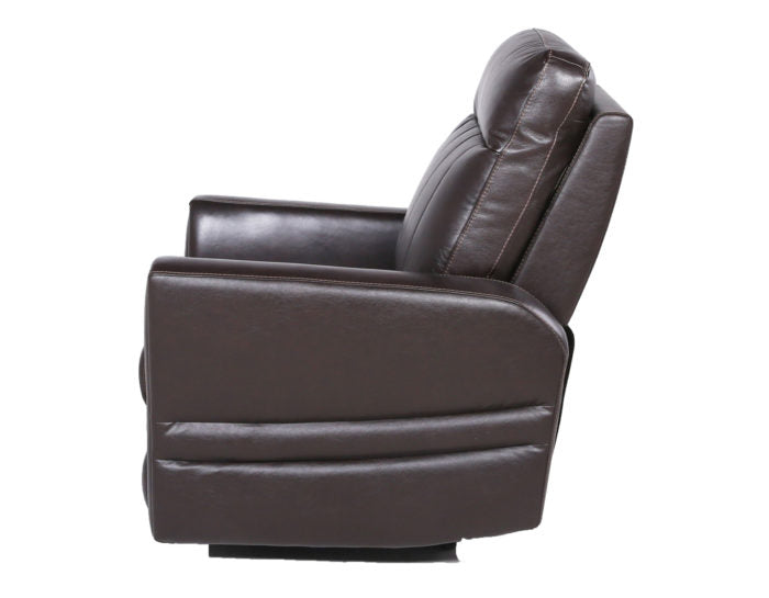 Coachella Dual-Power Leather Recliner, Brown