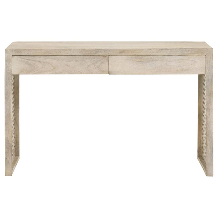 Rickman Rectangular 2-Drawer Console Table White Washed