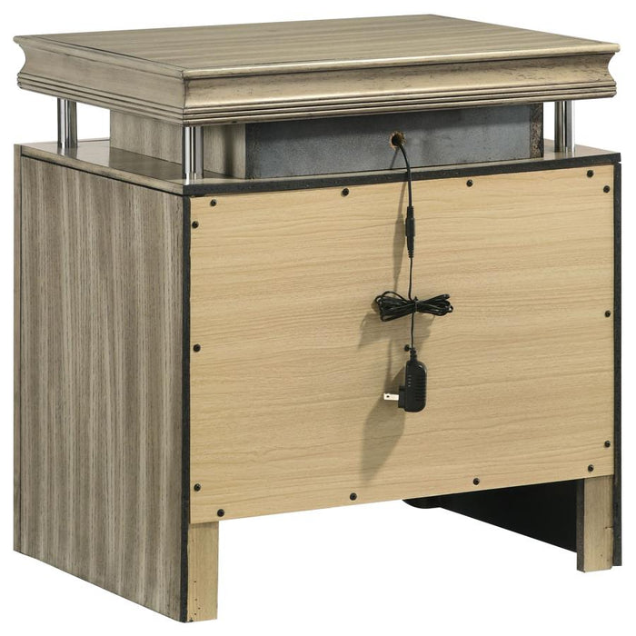 Giselle 3-drawer Nightstand Rustic Beige