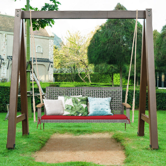 2-Person Patio Wicker Hanging Swing Chair