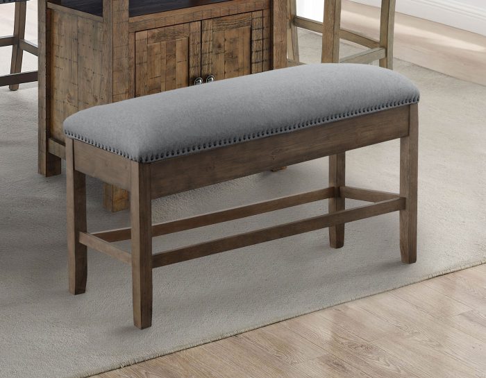 Grayson 24″ Counter Storage Bench w/Nailhead Trim