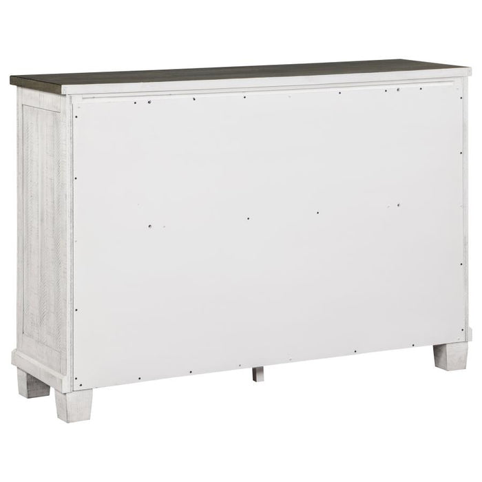 Lilith 7-drawer Dresser Distressed Distressed Grey and White