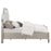 Evangeline Tufted Upholstered Platform Bed Ivory and Silver Oak