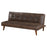 Jenson Multipurpose Upholstered Tufted Convertible Sofa Bed Dark Coffee Brown