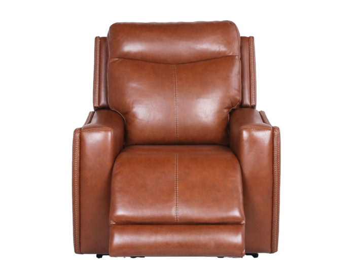 Natalia Dual-Power Leather Recliner, Coach