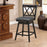 2 Pieces 25 Inch Swivel Counter Height Barstool Set with Rubber Wood Legs