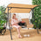 Porch Swing Chair with Adjustable Canopy