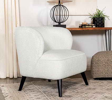 Alonzo Upholstered Track Arms Accent Chair Natural