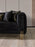 Santana Black Velvet Sofa & Loveseat