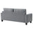 Davis Upholstered Rolled Arm Loveseat Grey