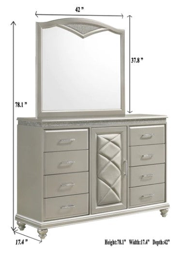 Valiant Champagne Silver Dresser