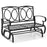 2 Seats Outdoor Swing Glider Chair with Comfortable Cushions