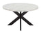 Xena 52-inch Round Dining Table, White Marble Top