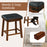 Set of 2 24/30 Inch Dining Bar Stool with Rubber Wood