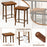 Set of 2 25.5 Inch Barstools with Removable Cushion and Footrest