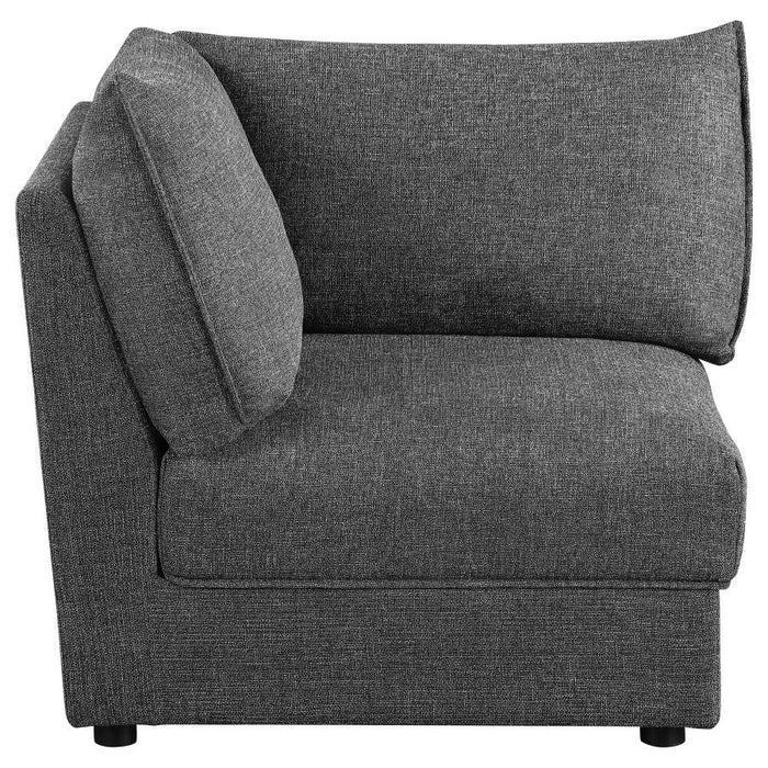 Sasha Upholstered Corner Chair Barely Black