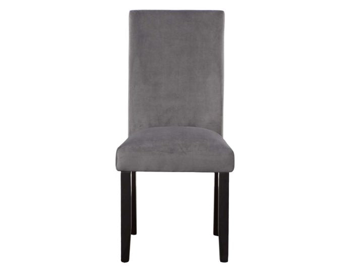 Napoli Side Chair, Gray Velvet