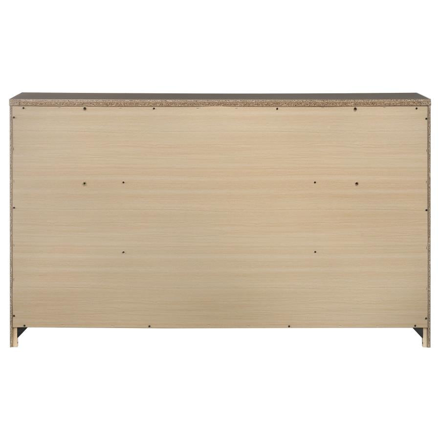 Baker 6-drawer Dresser Brown and Light Taupe