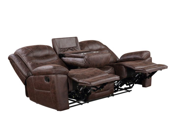 Stetson Manual Reclining Sofa w/Dropdown Table