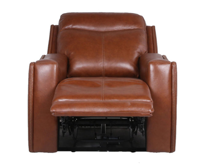 Natalia Dual-Power Leather Recliner, Coach