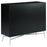 Josie Rectangular 2-Door Accent Cabinet Black And Silver